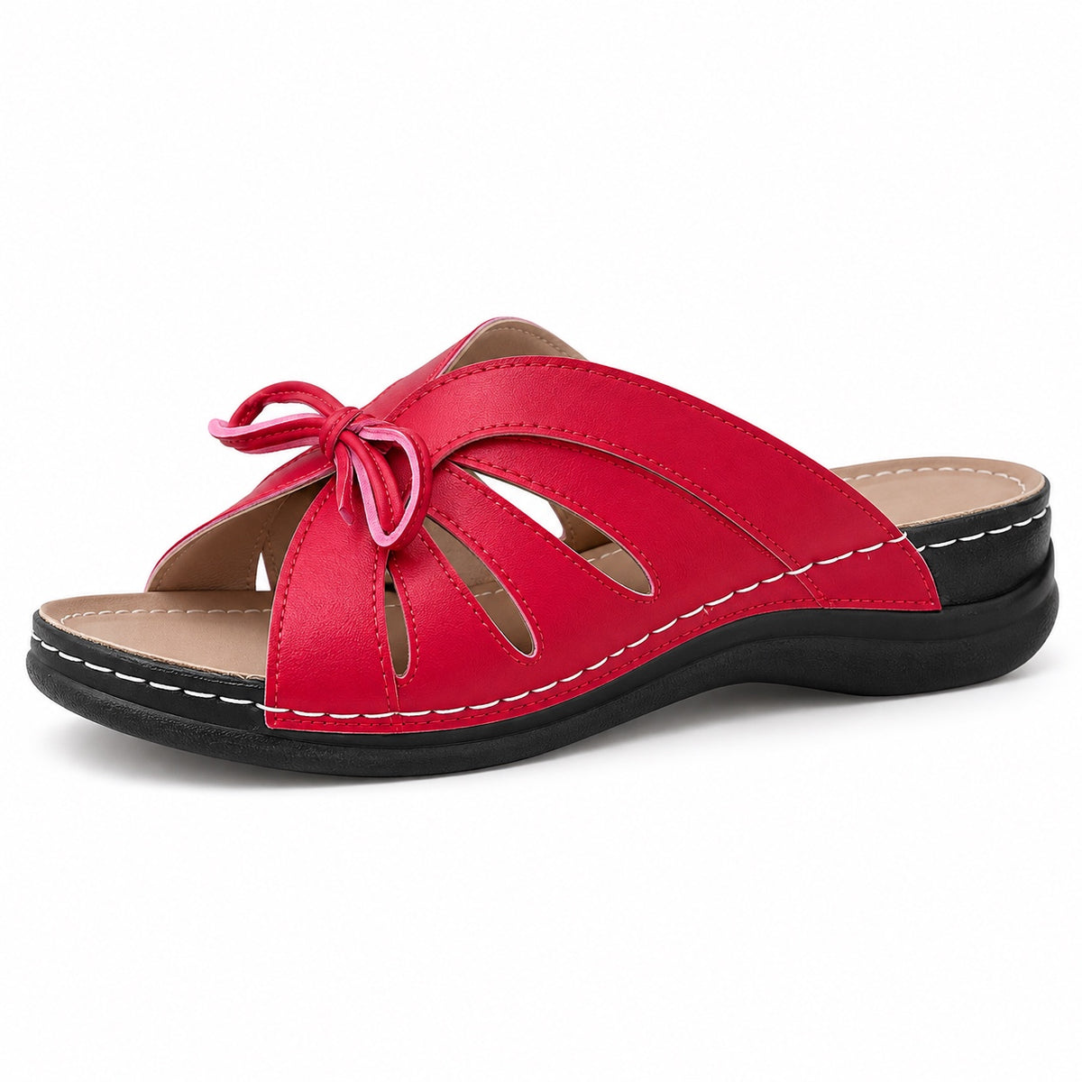 Hayes – Women's Wide Toe Box Sandals in Red