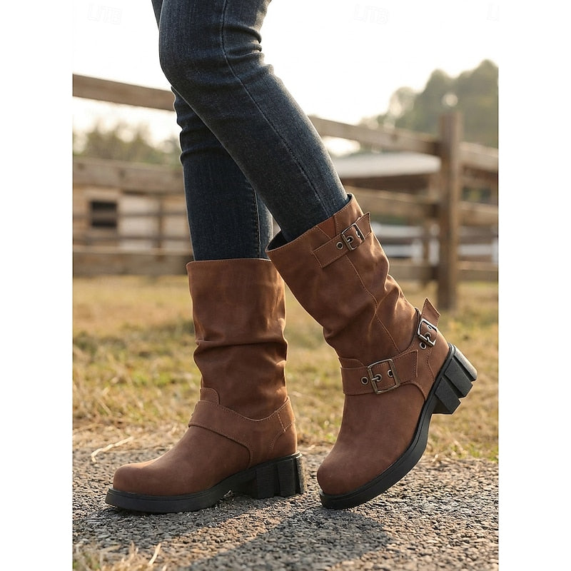 Wright – Unisex Wide Calf Boots with a Stretch Shaft