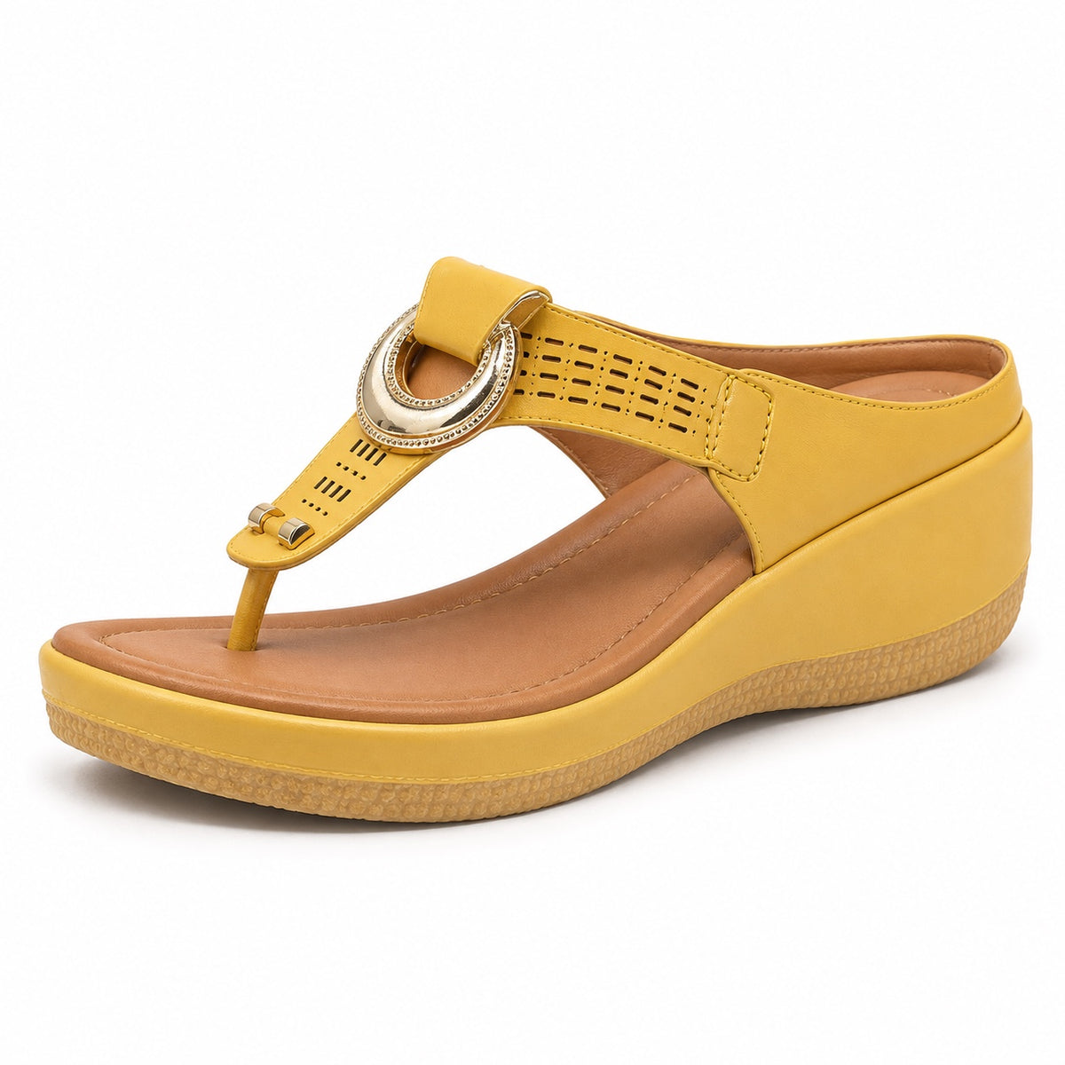 Hubbard – Women's Wide Toe Box Sandals in Yellow