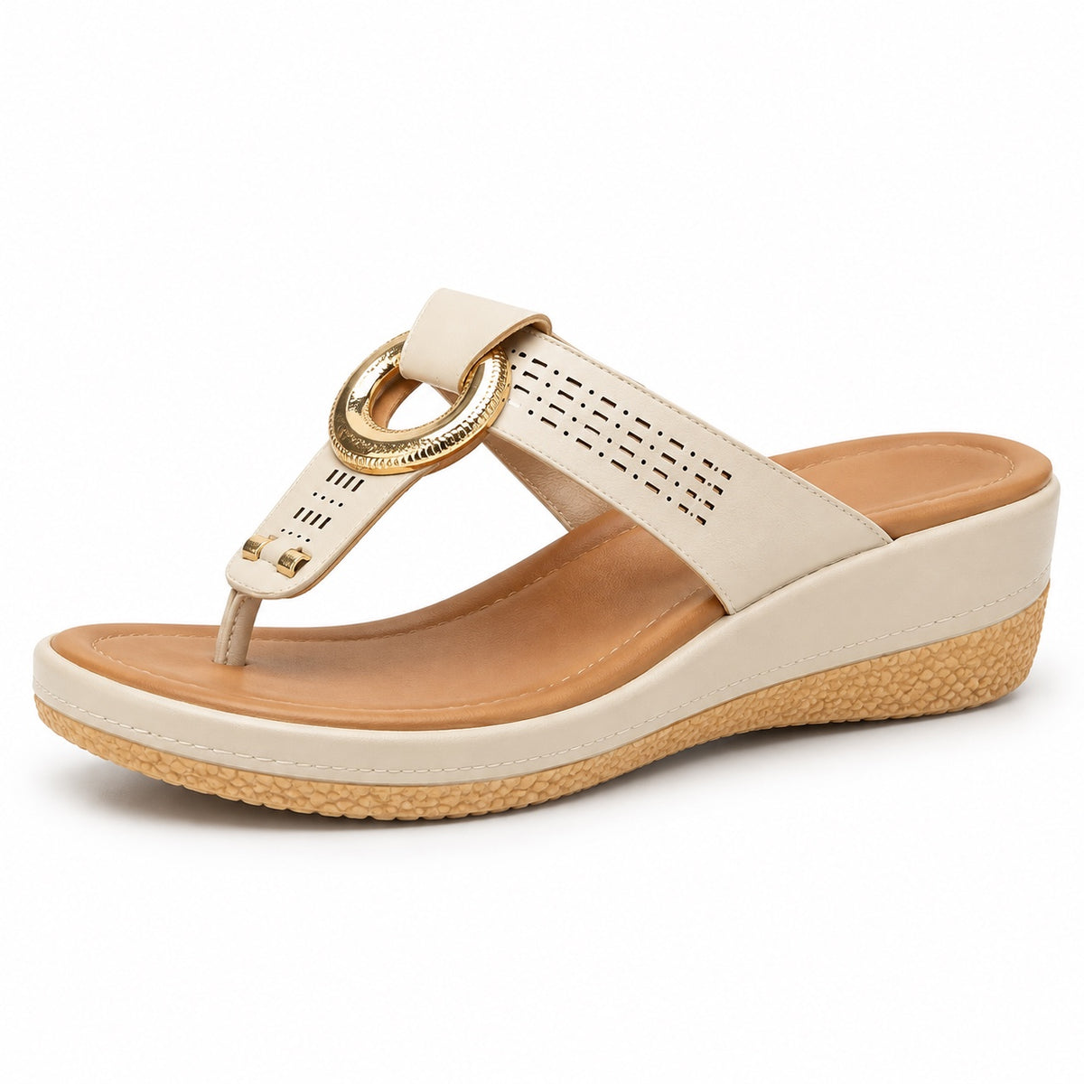 Hubbard – Women's Wide Toe Box Sandals in Beige