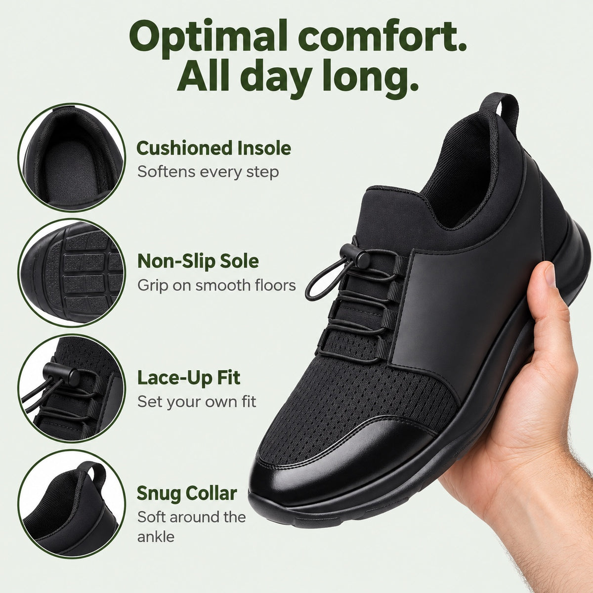 Hubert – Men's Non-Slip Shoes, features
