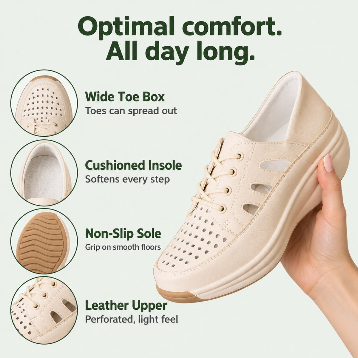 Jenna – Women's Plantar Fasciitis Sneakers, features