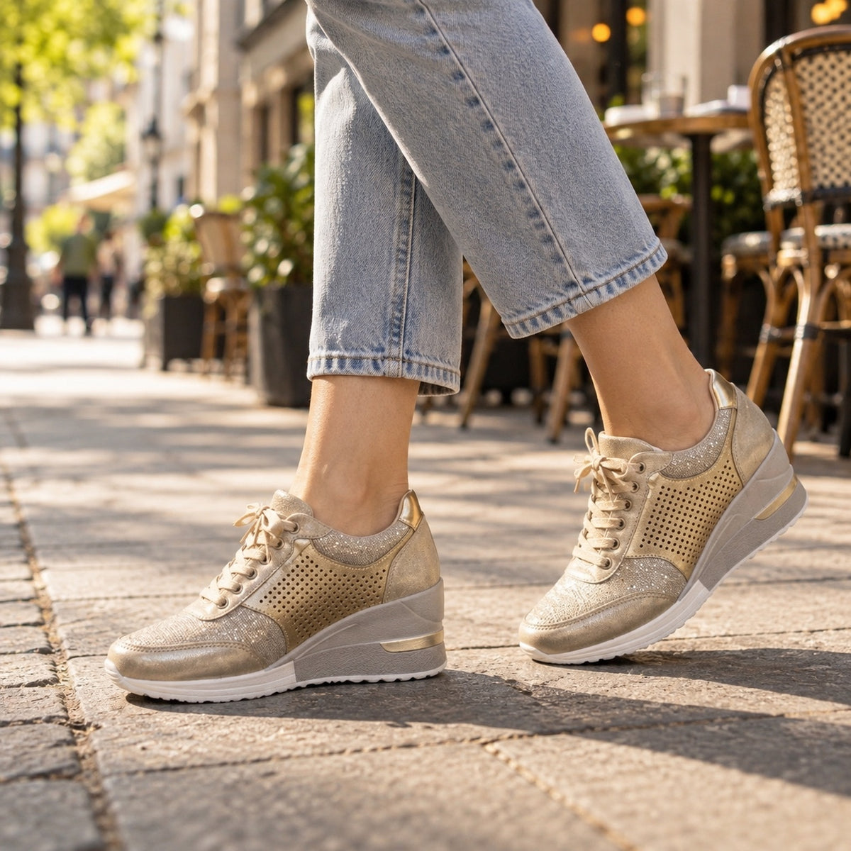 Jennings – Women's Orthopedic Sneakers, worn on a walk