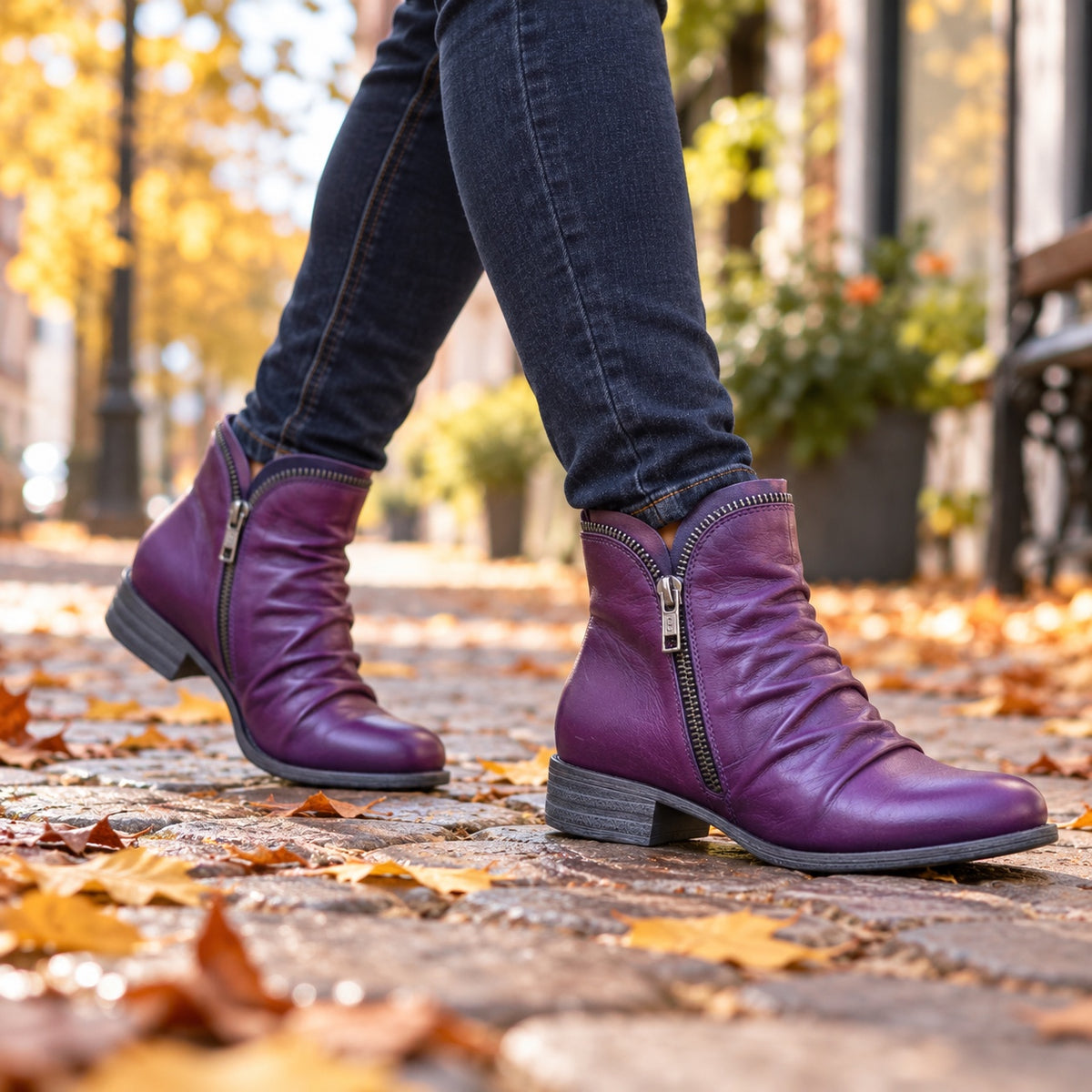 Judy – Women's Comfort Boots, worn on a walk