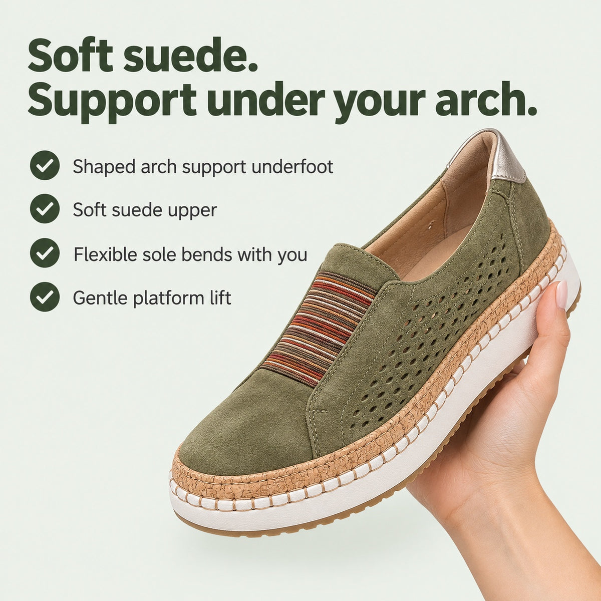 Kelly – Unisex Arch Support Loafers, key benefits