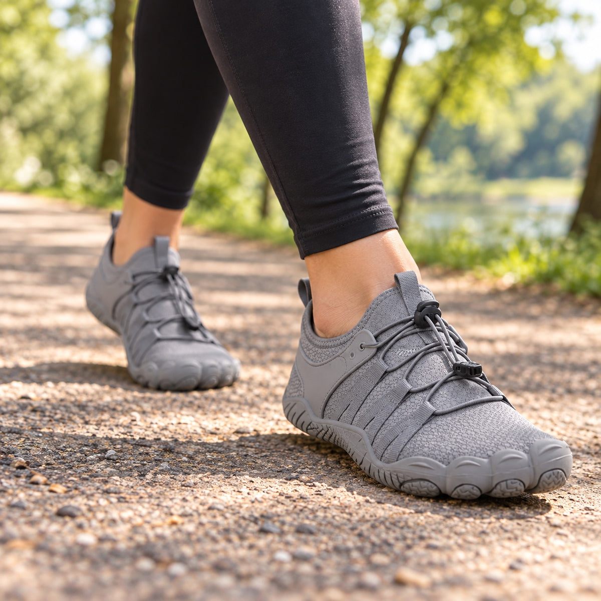 Klein – Unisex Barefoot Shoes, worn on a walk