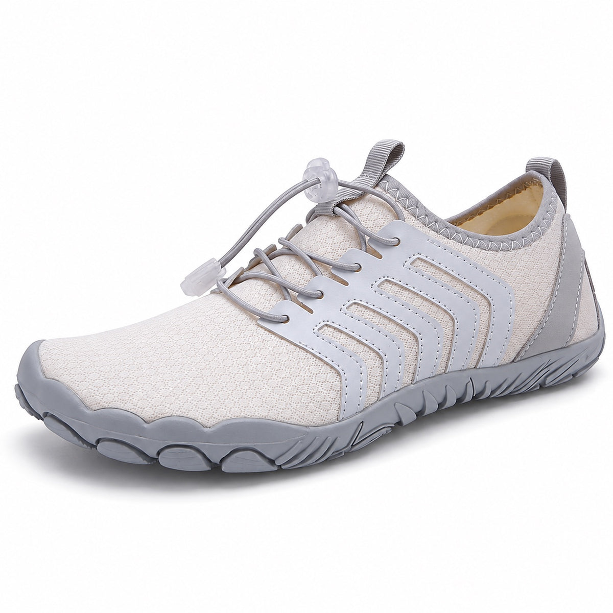Landon – Unisex Barefoot Shoes in White Gray