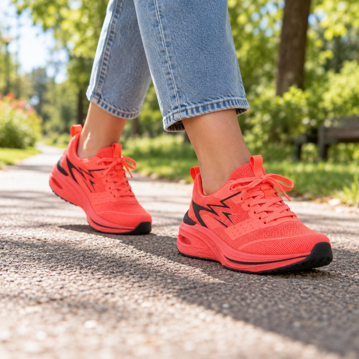 Lela – Women's Walking Sneakers, worn on a walk