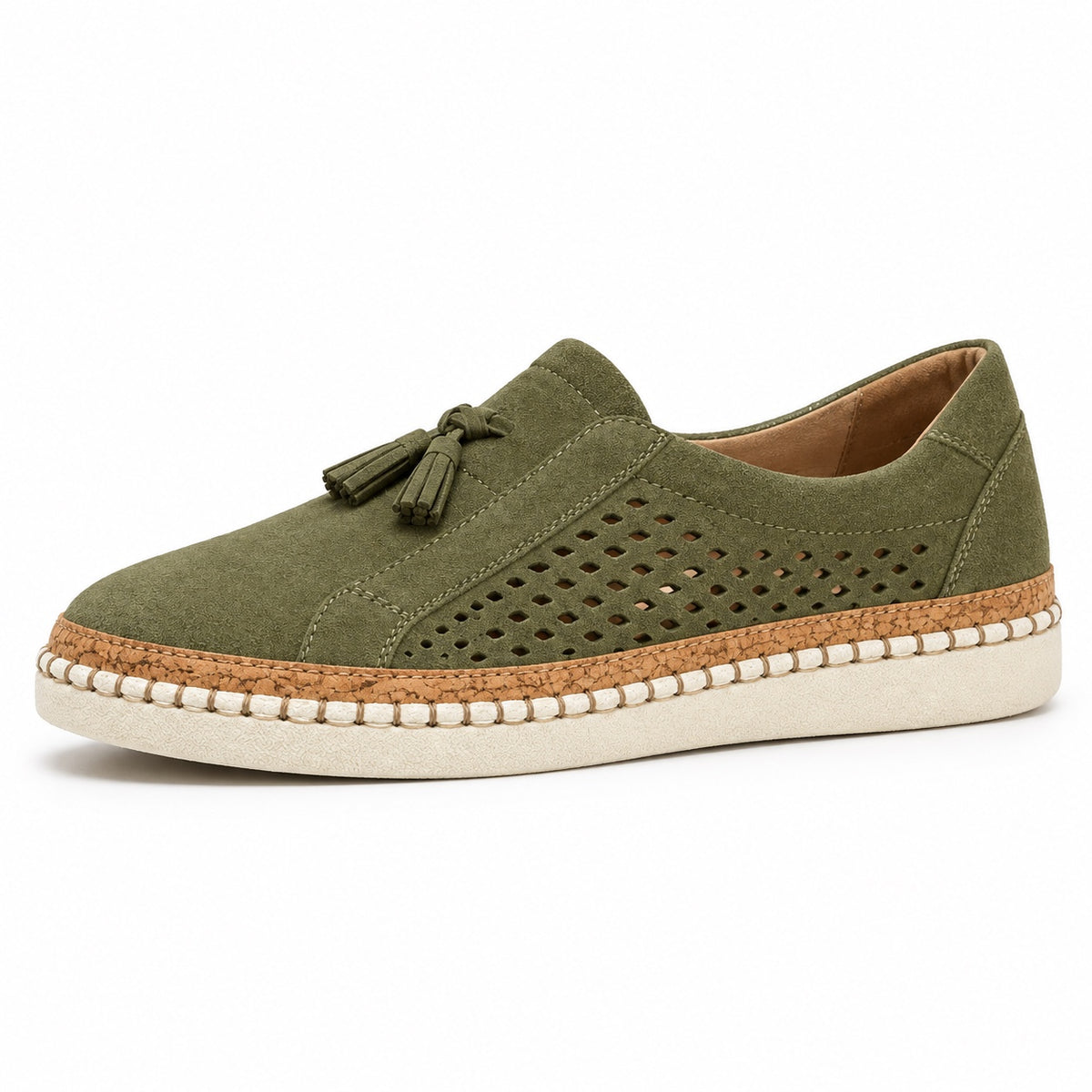 Logan – Women's Slip-On Sneakers in Olive Green