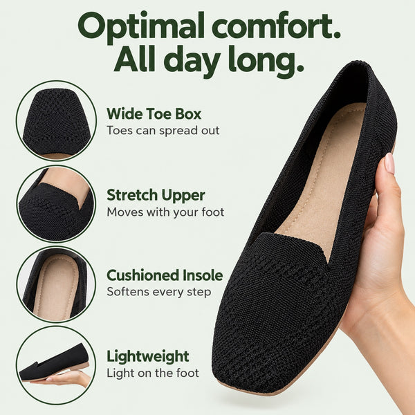 Lois – Women's Wide Toe Box Shoes, features