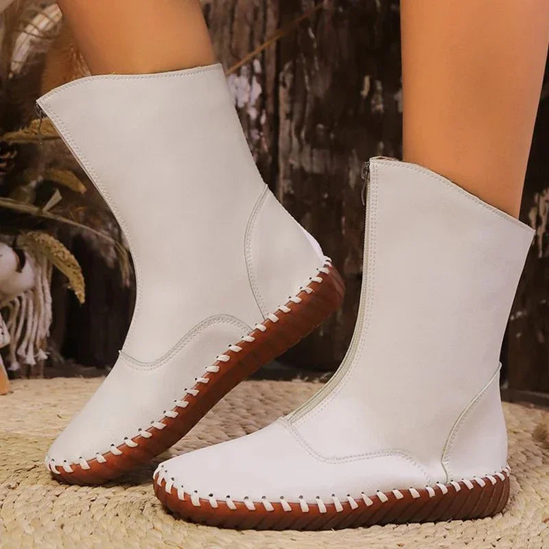 Jesse – Unisex Wide Calf Boots with a Stretch Shaft