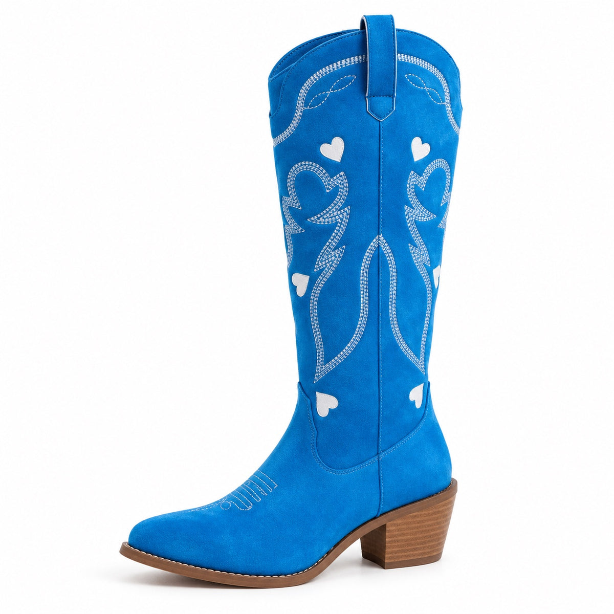 Mandy – Women's Wide Calf Boots in Blue