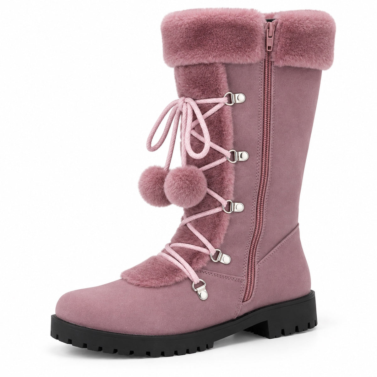 Margie – Women's Wide Calf Boots in Purple