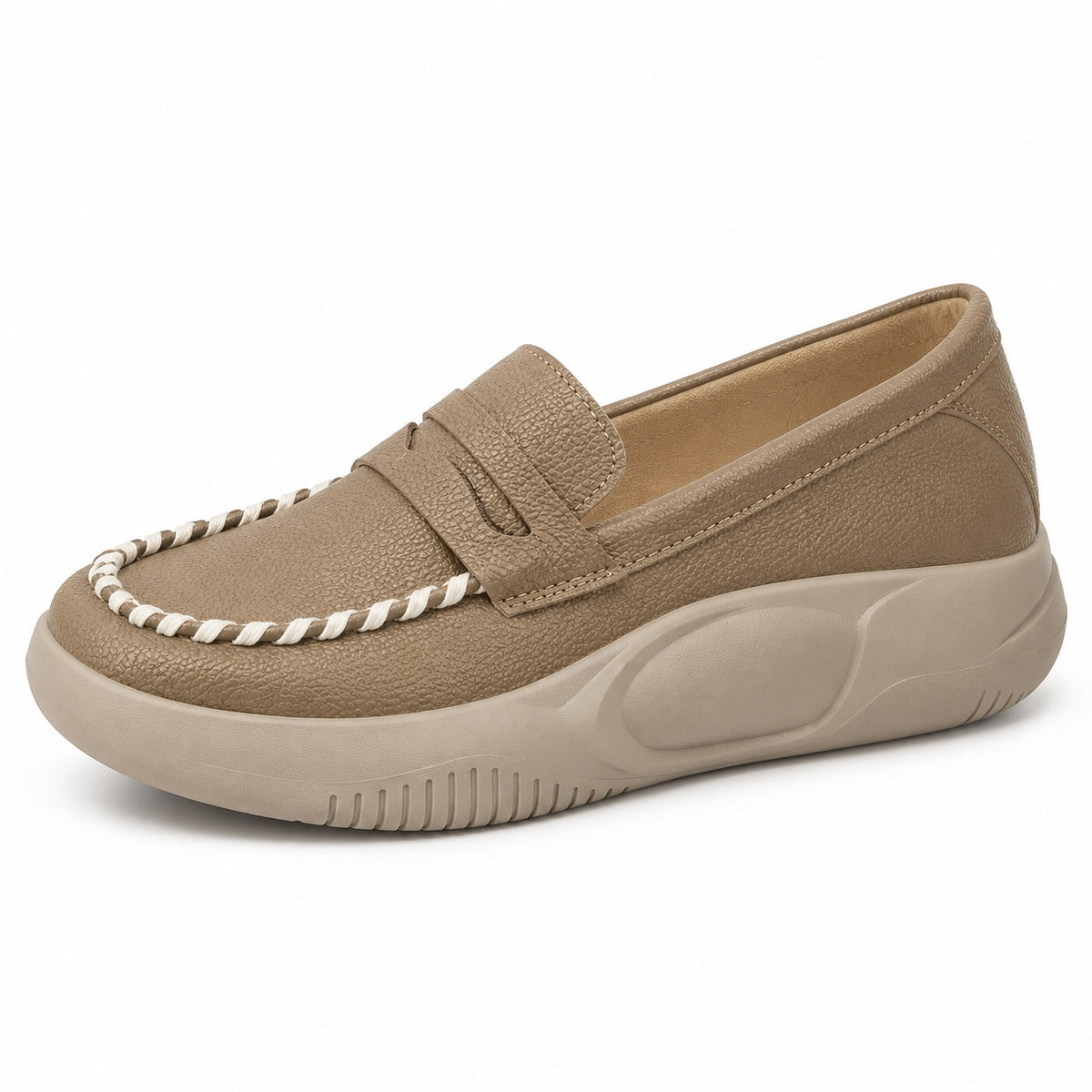 Maxine – Women's Wide Toe Box Loafers in Brown