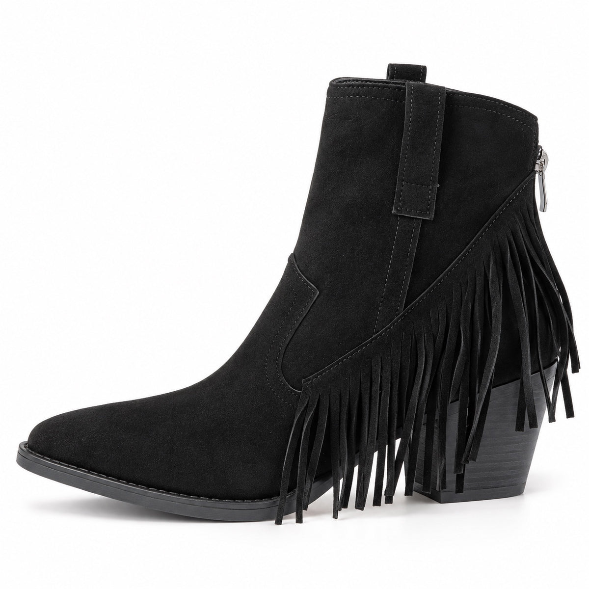Miller – Unisex Wide Calf Boots in Black Suede