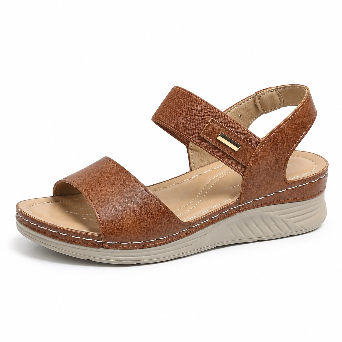 Monique – Women's Wide Toe Box Sandals in Brown