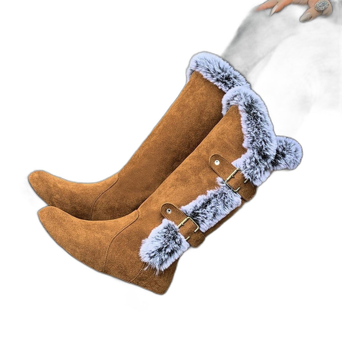 Phyllis – Bottes pour femme à tige large pour mollets forts, avec tige spacieuse