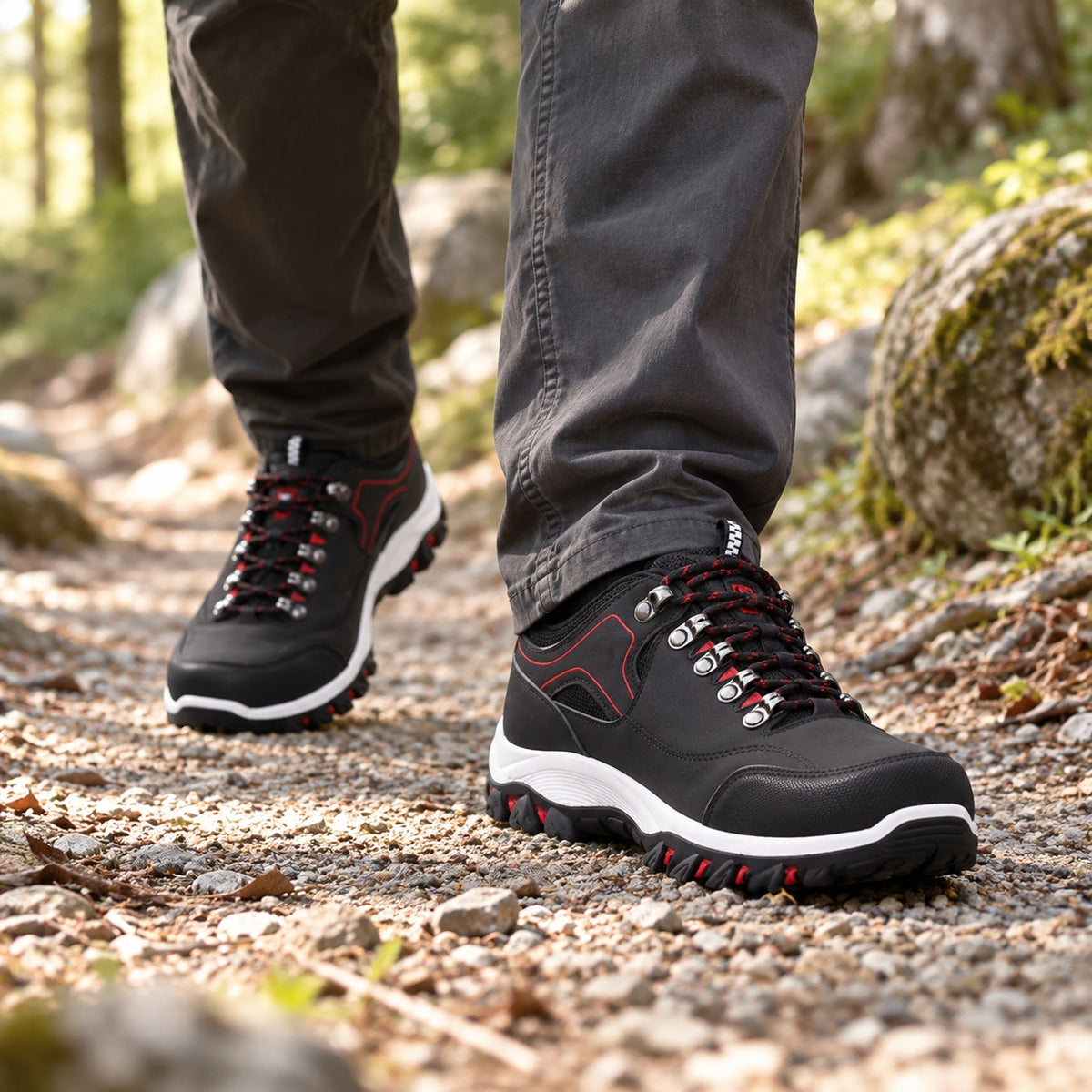 Nathaniel – Men's Comfort Boots, worn on a walk