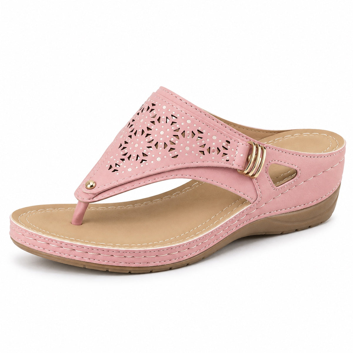 Nicole – Women's Wide Toe Box Sandals in Pink