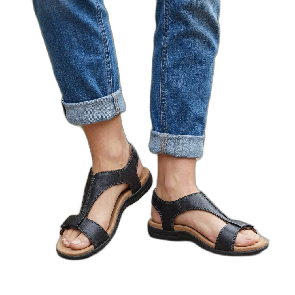 Potter – Sandalias unisex con puntera ancha y espacio para juanetes
