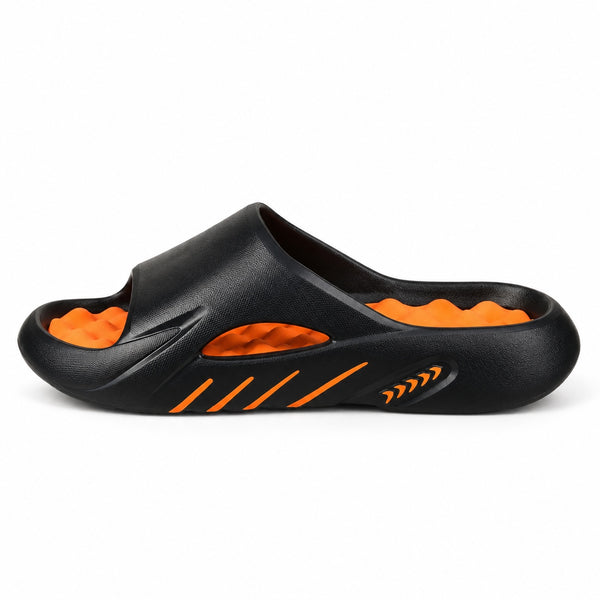 Phillip – Men's Comfortable Sandals in Black & Orange
