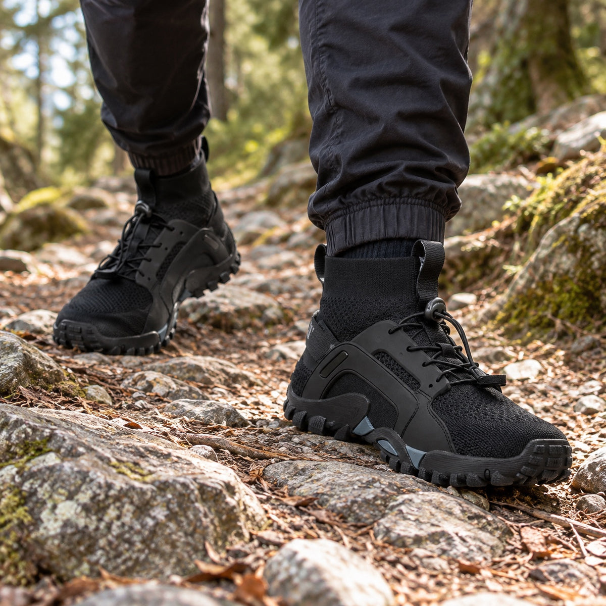 Pierce – Unisex Barefoot Shoes, worn on a walk