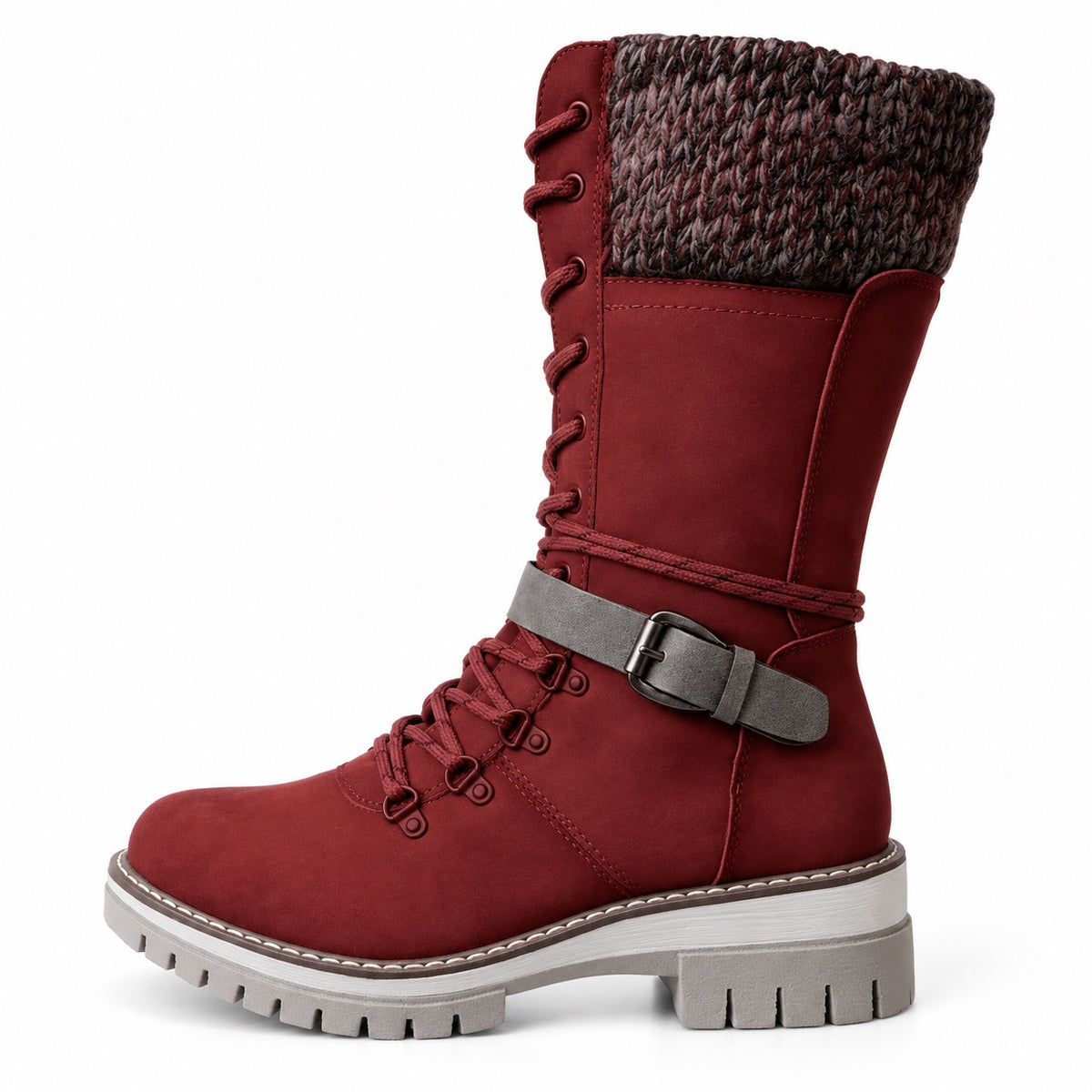 Rachel – Women's Wide Calf Boots in Red