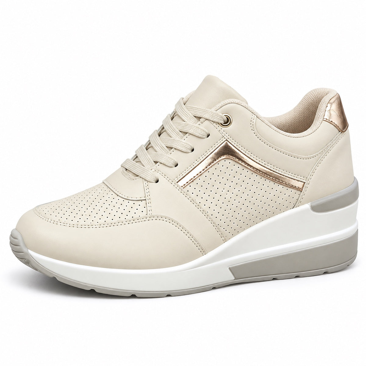 Rebecca – Women's Arch Support Sneakers in Beige