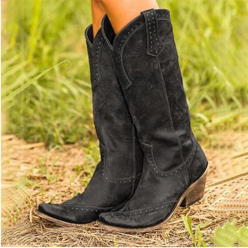 Crystal – Women's Wide Calf Boots with a Stretch Shaft