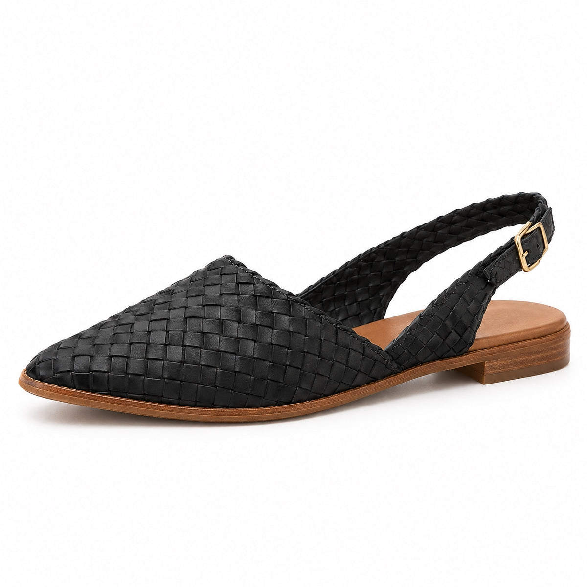 Roberts – Women's Orthopedic Slingback Flats in Black