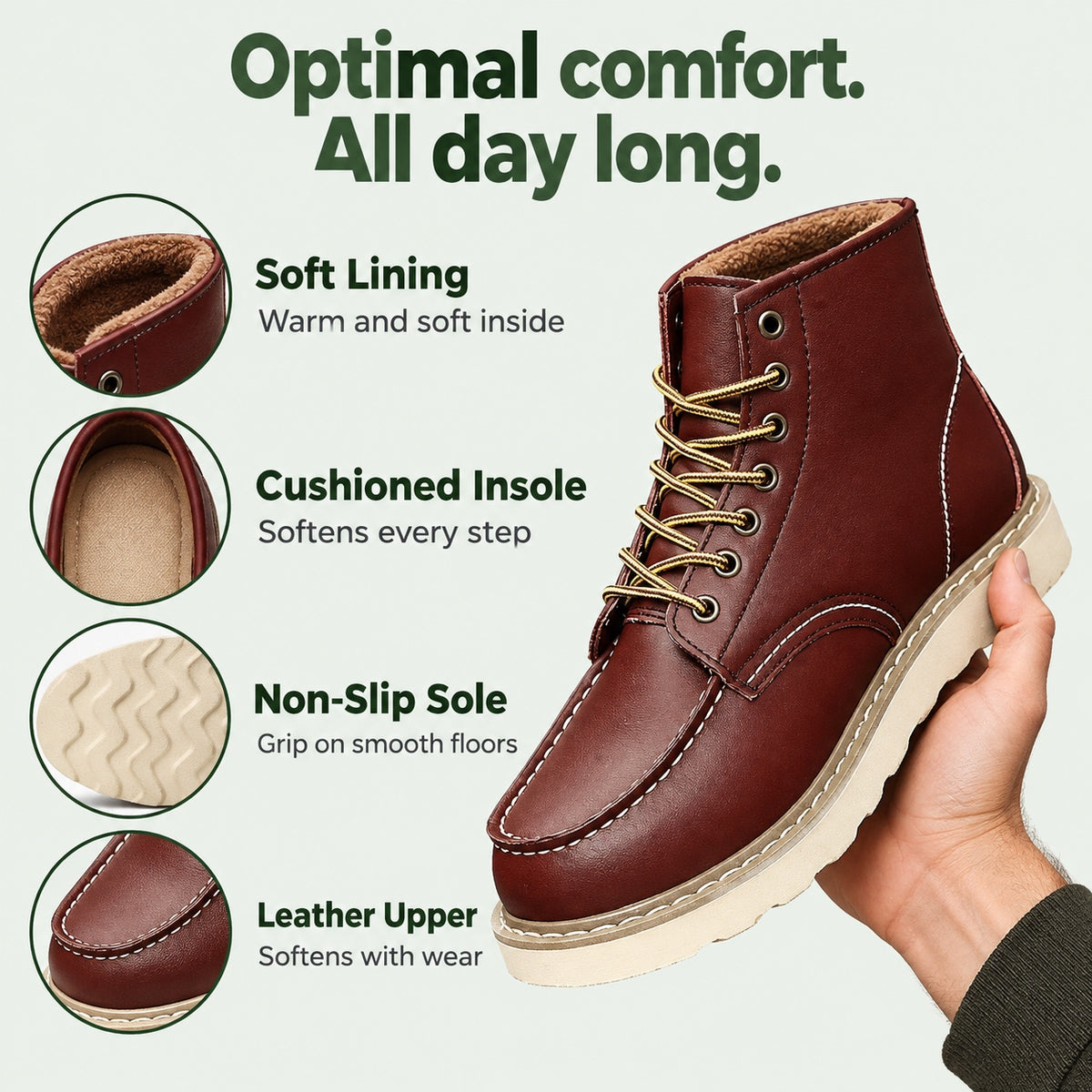 Roderick – Men's Comfort Boots, features