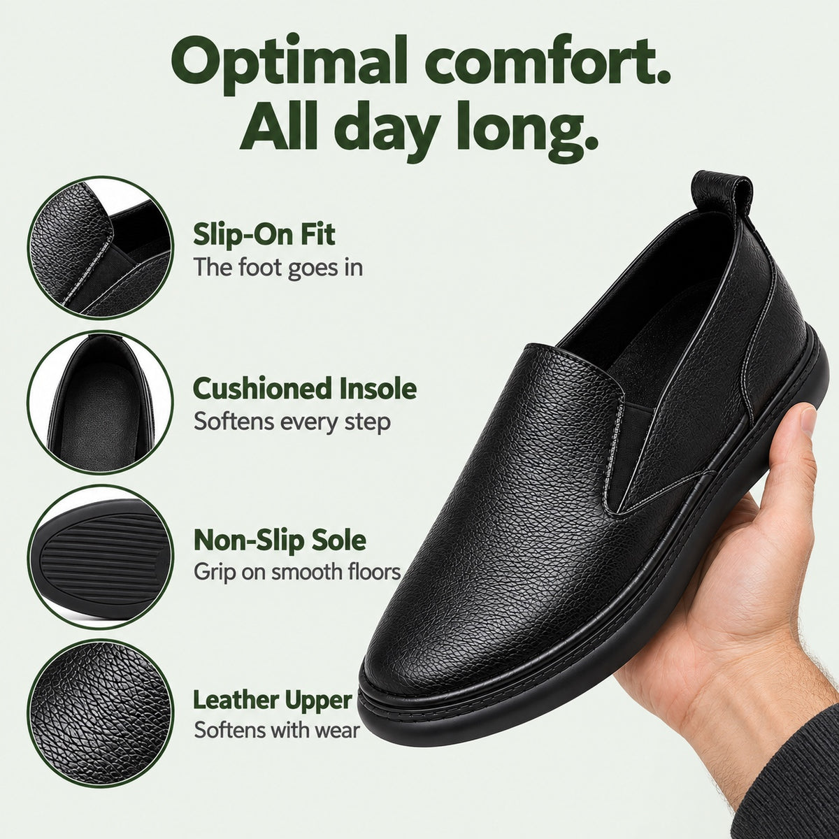 Rodney – Men's Arch Support Loafers, features