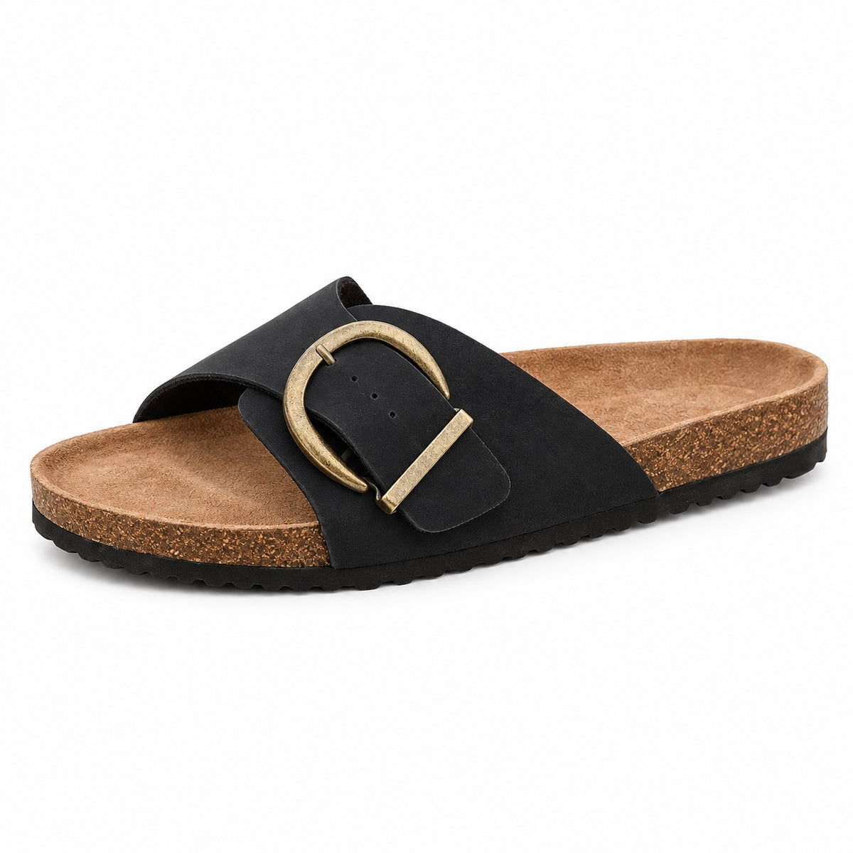 Sutton – Unisex Wide Toe Box Sandals in Black