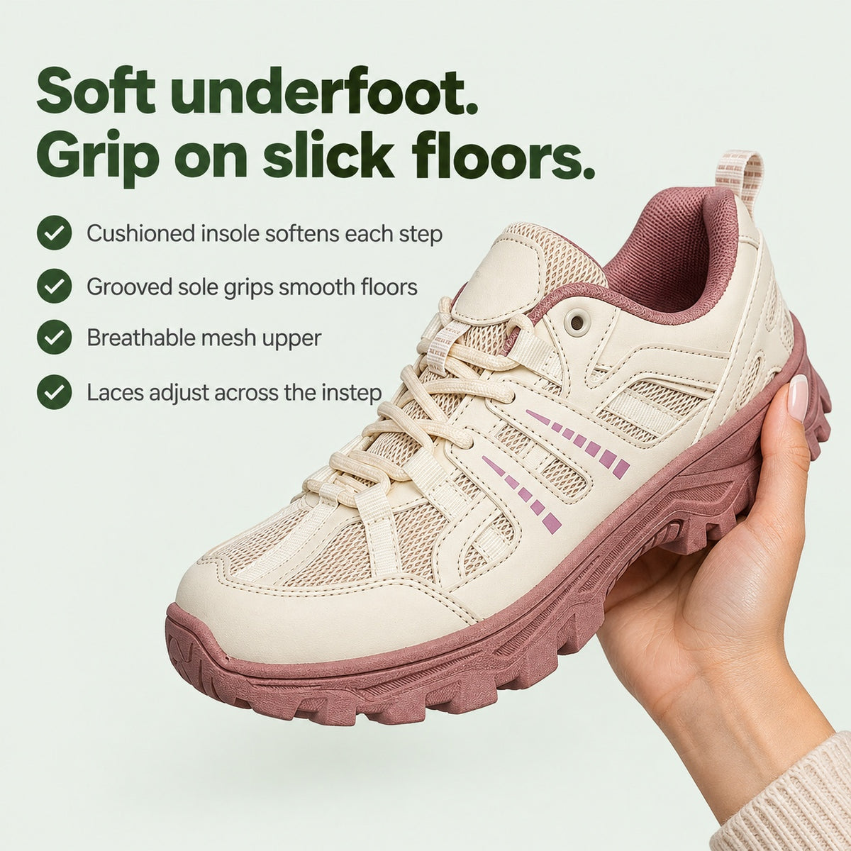 Sydney – Unisex Non-Slip Sneakers, key benefits