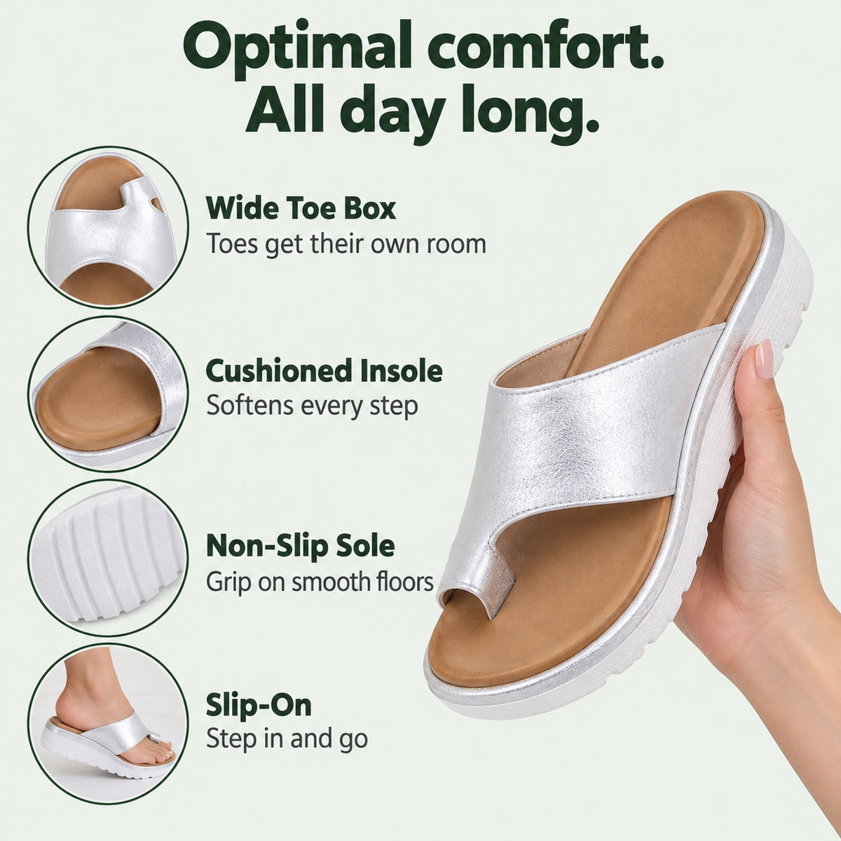 Tasha – Women's Wide Toe Box Sandals, features