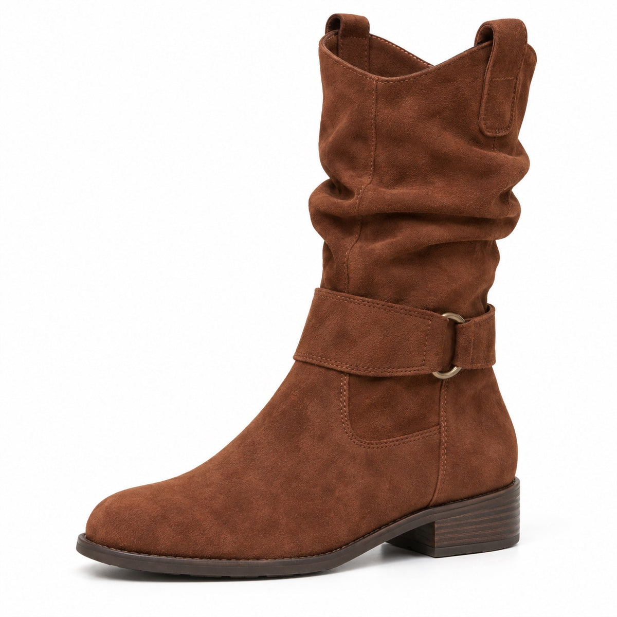 Terri – Women's Wide Calf Boots in Dark Brown