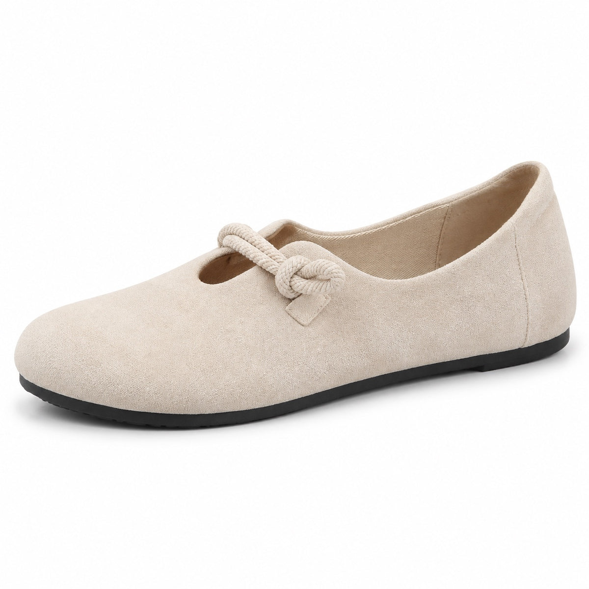 Thelma – Women's Wide Toe Box Loafers in Beige