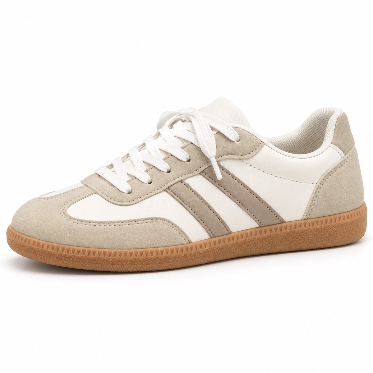 Toni – Women's Lace-Up Sneakers in Beige