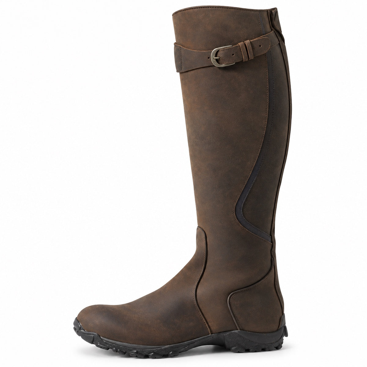 Tonya – Women's Wide Calf Boots in Dark Brown