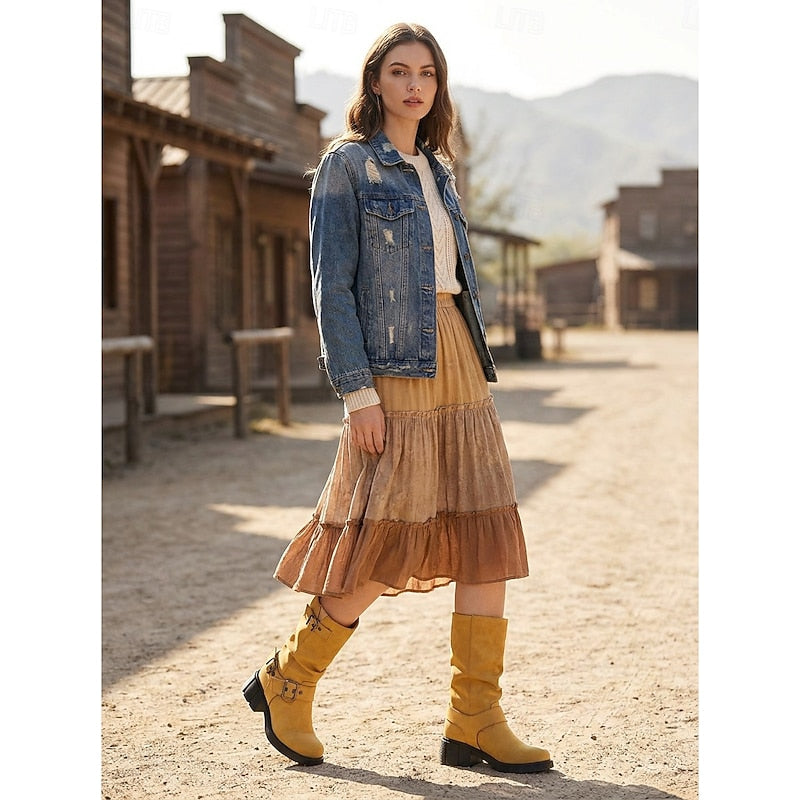 Wright – Unisex Wide Calf Boots with a Stretch Shaft