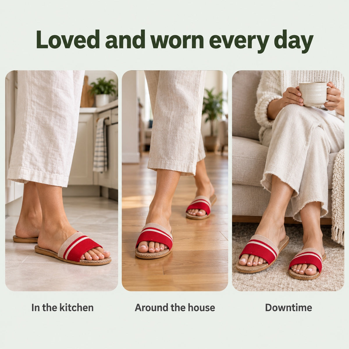 Tricia – Women's Comfort Slippers, worn every day
