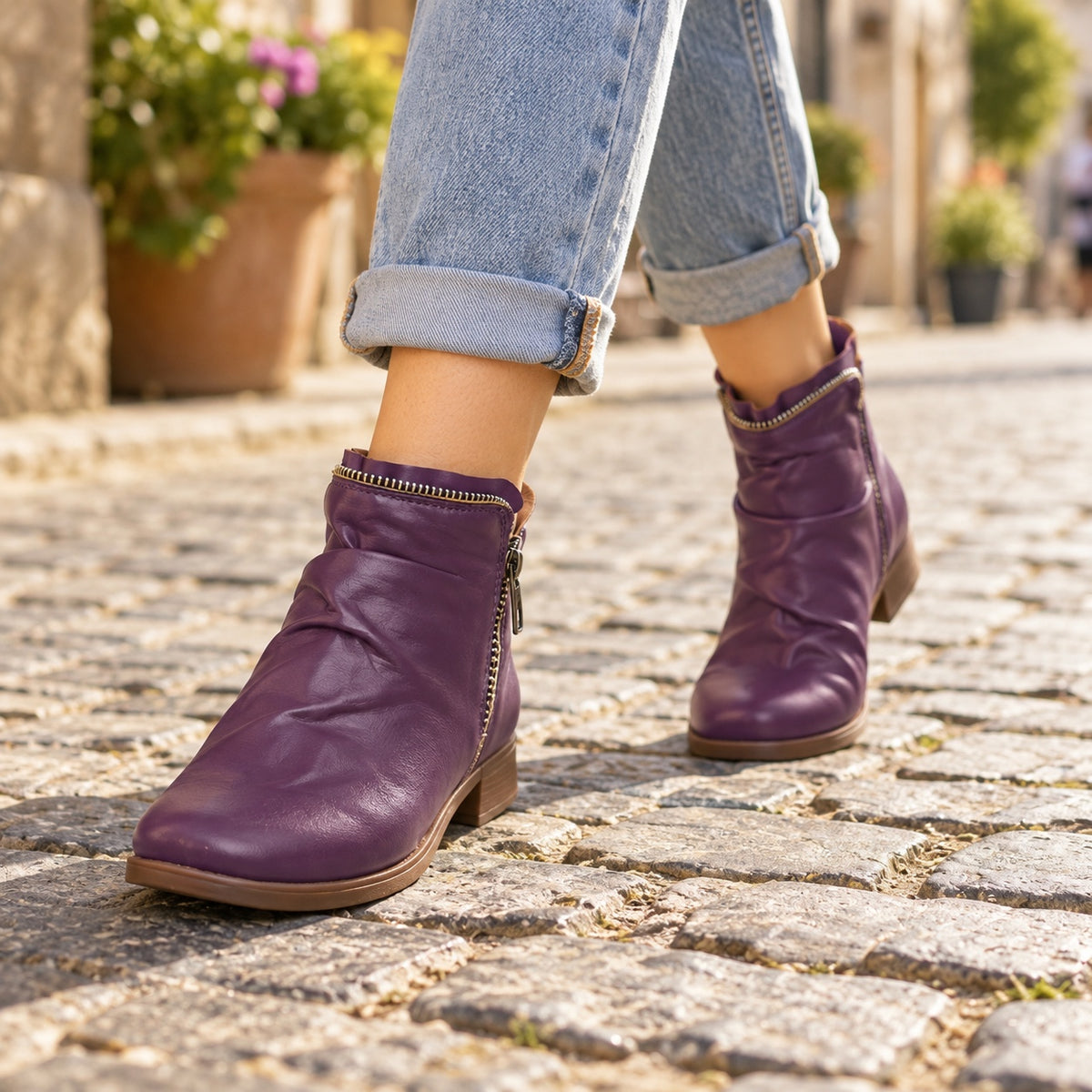 Vanessa – Women's Comfort Boots, worn on a walk