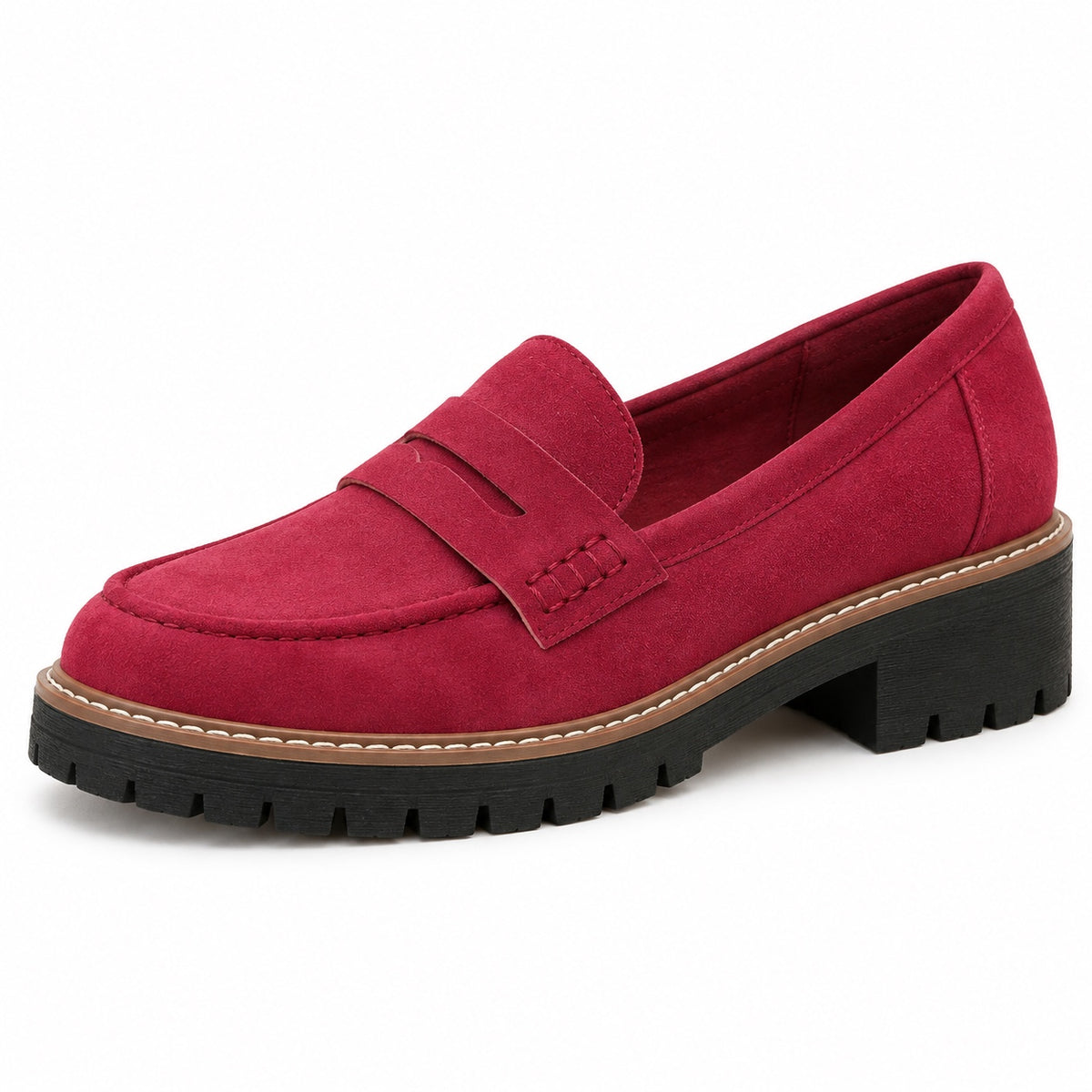 Velma – Women's Slip-On Loafers in Red