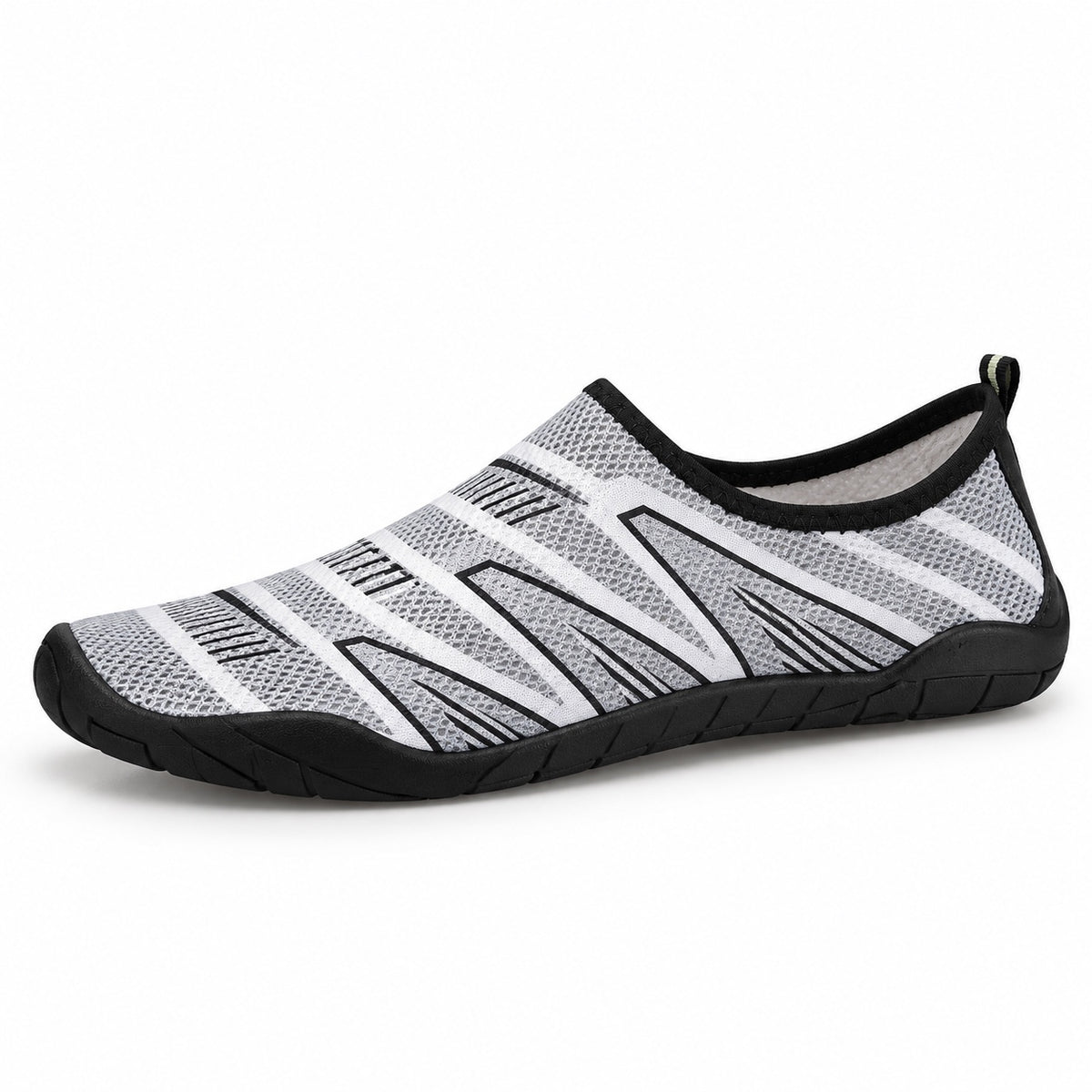 Watson – Unisex Wide Toe Box Shoes in Silver White