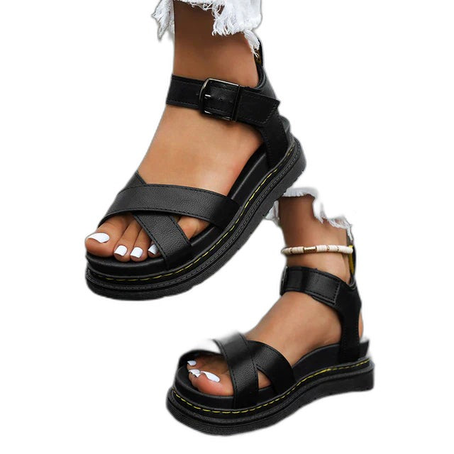 Delia – Sandales pour femme à bout large avec ajustement réglable