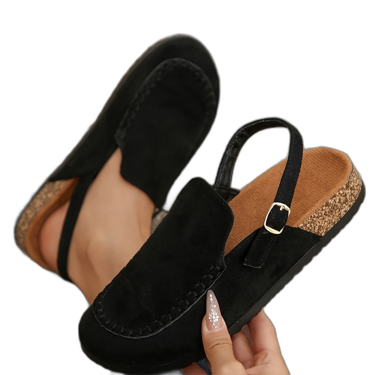 Johanna – Mocasines sin cordones para mujer con parte superior elástica