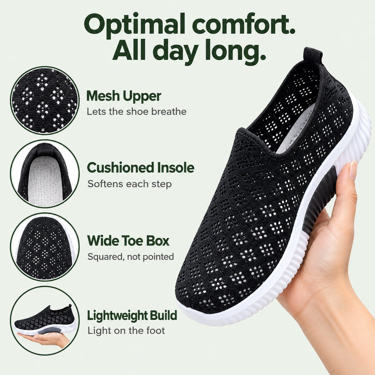 Wood – Unisex Wide Toe Box Sneakers, features